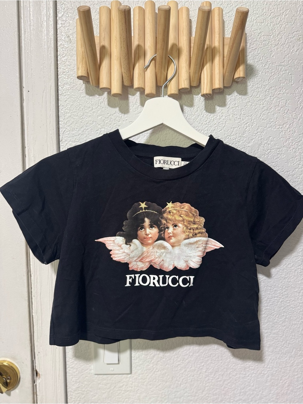 Fiorucci women's Black Angel Graphic Tee